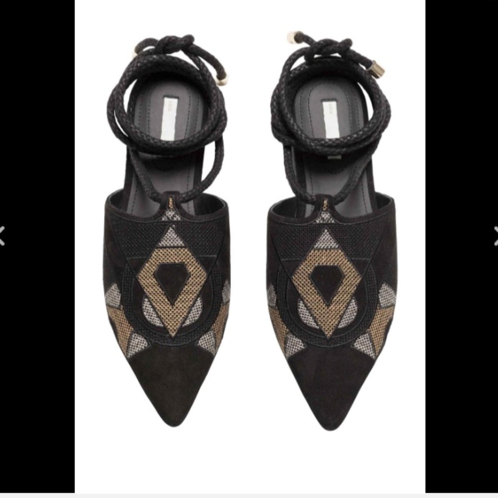 H&M Embroidered Backless Flats - Picture 4 of 4